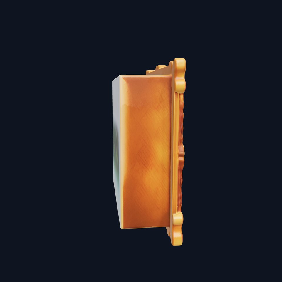 Ornate Gold Picture Frame Model Pack